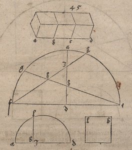 Disegni per la duplicazione del cubo da Albrecht Dürer